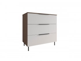 Комод 900 Роза (орех франклин карамельный/бежевый скин) в Колывани - kolyvan.mebel-nsk.ru | фото