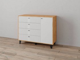 Комод «Катрин-13» (дуб крафт золотой/карбон фарфор) в Колывани - kolyvan.mebel-nsk.ru | фото