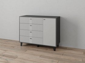 Комод «Катрин-13» (графит/светло-серый) в Колывани - kolyvan.mebel-nsk.ru | фото