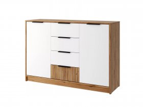 Комод КМ-002 Ивис (дуб крафт золотой/белый) в Колывани - kolyvan.mebel-nsk.ru | фото