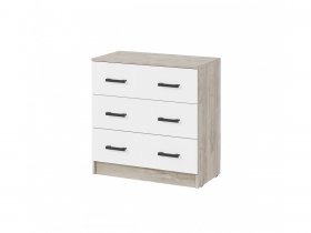 Комод КМ-02 Ронда (дуб крафт серый/дуб крафт белый) в Колывани - kolyvan.mebel-nsk.ru | фото