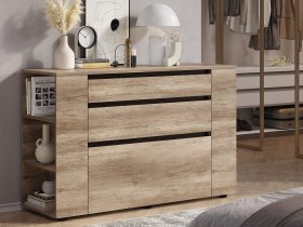 Комод КМ-06 Энигма (венге/дуб каньон) в Колывани - kolyvan.mebel-nsk.ru | фото