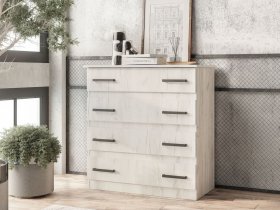 Комод Стандарт-6 NEW (дуб крафт белый) в Колывани - kolyvan.mebel-nsk.ru | фото