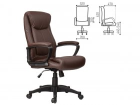 Кресло офисное BRABIX Enter EX-511, коричневое в Колывани - kolyvan.mebel-nsk.ru | фото