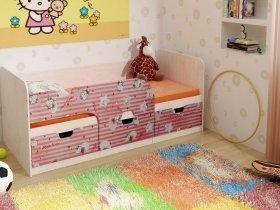 Кровать детская с ящиками 1,86 Минима Hello Kitty в Колывани - kolyvan.mebel-nsk.ru | фото