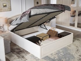 Кровать двуспальная 1,6 м Венеция КРМП-160 с подъемным механизмом в Колывани - kolyvan.mebel-nsk.ru | фото