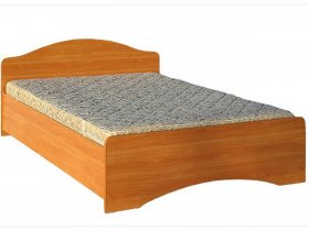 Кровать двуспальная 1,6м-1 (круглая спинка) в Колывани - kolyvan.mebel-nsk.ru | фото