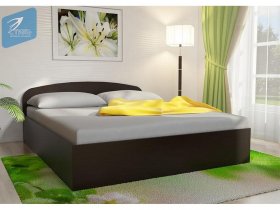 Кровать двуспальная 1,6м с подъем. мех. (венге) в Колывани - kolyvan.mebel-nsk.ru | фото