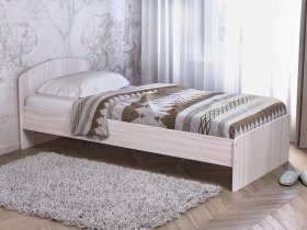 Кровать односпальная 80 с низкой спинкой (ясень шимо светлый) в Колывани - kolyvan.mebel-nsk.ru | фото