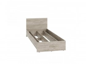Кровать односпальная КР-080 Ронда (дуб крафт серый) в Колывани - kolyvan.mebel-nsk.ru | фото
