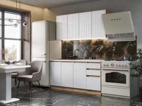 Кухонный гарнитур Ника 1,6 м (белый) в Колывани - kolyvan.mebel-nsk.ru | фото