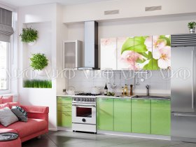 Кухонный гарнитур Яблоневый цвет в Колывани - kolyvan.mebel-nsk.ru | фото