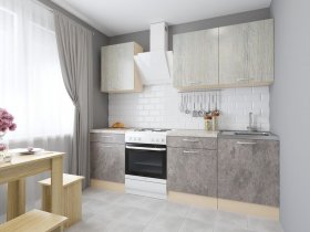 Модульная кухня Йота (пикард/цемент) в Колывани - kolyvan.mebel-nsk.ru | фото