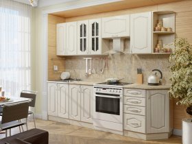 Модульная кухня Классика-1 (дуб молочный) в Колывани - kolyvan.mebel-nsk.ru | фото