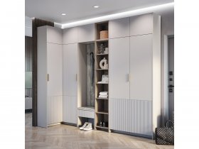 Модульная прихожая Пандора (кашемир/MF03) в Колывани - kolyvan.mebel-nsk.ru | фото