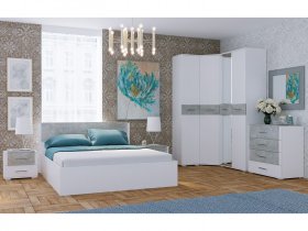 Модульная спальня Бьянка (белый/бетон) в Колывани - kolyvan.mebel-nsk.ru | фото