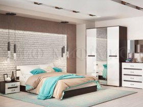 Модульная спальня Ким в Колывани - kolyvan.mebel-nsk.ru | фото
