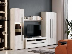 Модульная стенка Ницца (дуб витенберг) в Колывани - kolyvan.mebel-nsk.ru | фото