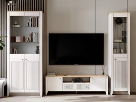 Модульная стенка Валенсия в Колывани - kolyvan.mebel-nsk.ru | фото