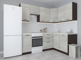 Модульная угловая кухня 1,4м*2,1м Лада (пикард) в Колывани - kolyvan.mebel-nsk.ru | фото