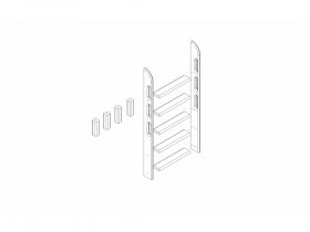 Пакет №10 Прямая лестница и опоры для двухъярусной кровати Соня в Колывани - kolyvan.mebel-nsk.ru | фото