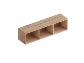 Полка настенная открытая Сицилия (дуб альпийский/тефия) в Колывани - kolyvan.mebel-nsk.ru | фото