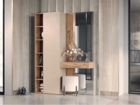 Прихожая Ева (кашемир/дуб вотан) в Колывани - kolyvan.mebel-nsk.ru | фото