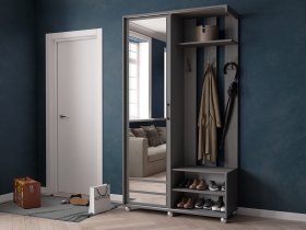 Прихожая «Ларго-2» (графит серый) в Колывани - kolyvan.mebel-nsk.ru | фото