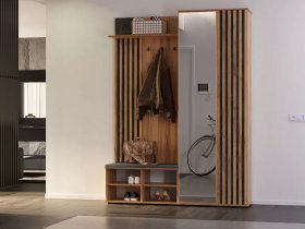 Прихожая Марракеш (дуб вотан/цемент темный) в Колывани - kolyvan.mebel-nsk.ru | фото