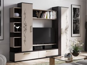 Стенка «Дакота» (венге/дуб молочный) в Колывани - kolyvan.mebel-nsk.ru | фото