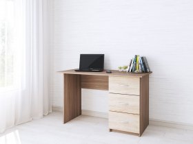 Стол письменный Сити-1 (ясень шимо темный/дуб сонома) в Колывани - kolyvan.mebel-nsk.ru | фото