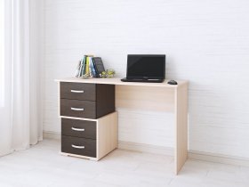 Стол письменный Сити-2 (венге/дуб молочный) в Колывани - kolyvan.mebel-nsk.ru | фото