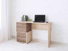 Стол письменный Сити-2 (ясень шимо темный/дуб сонома) в Колывани - kolyvan.mebel-nsk.ru | фото