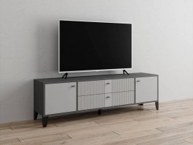 Тумба под ТВ Парус-10 (графит/светло-серый) в Колывани - kolyvan.mebel-nsk.ru | фото