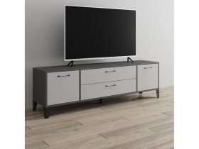 Тумба под ТВ Парус-13 (графит серый/камень серый) в Колывани - kolyvan.mebel-nsk.ru | фото