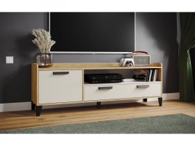 Тумба под ТВ Парус-8 (дуб крафт золотой/кашемир) в Колывани - kolyvan.mebel-nsk.ru | фото