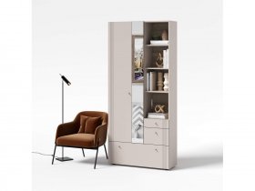 Вешалка с зеркалом ВШ1 Одетта (дуб эндгрей/меланж) в Колывани - kolyvan.mebel-nsk.ru | фото
